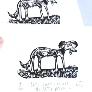 He's eaten it all, the little p****